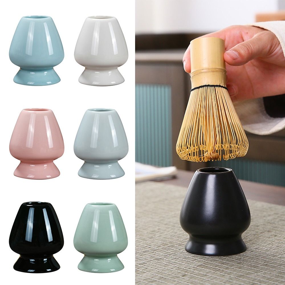Bamboo Whisk Chasen - High Quality Ceramic Matcha Holder Smooth