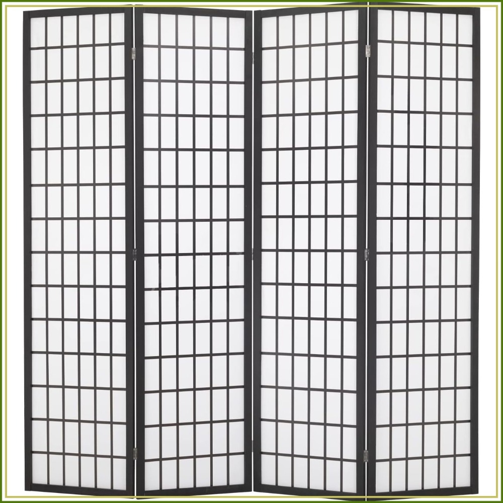 Shoji Screen Divider - 4-Panel Shoji Room Divider, 6Ft Tall,