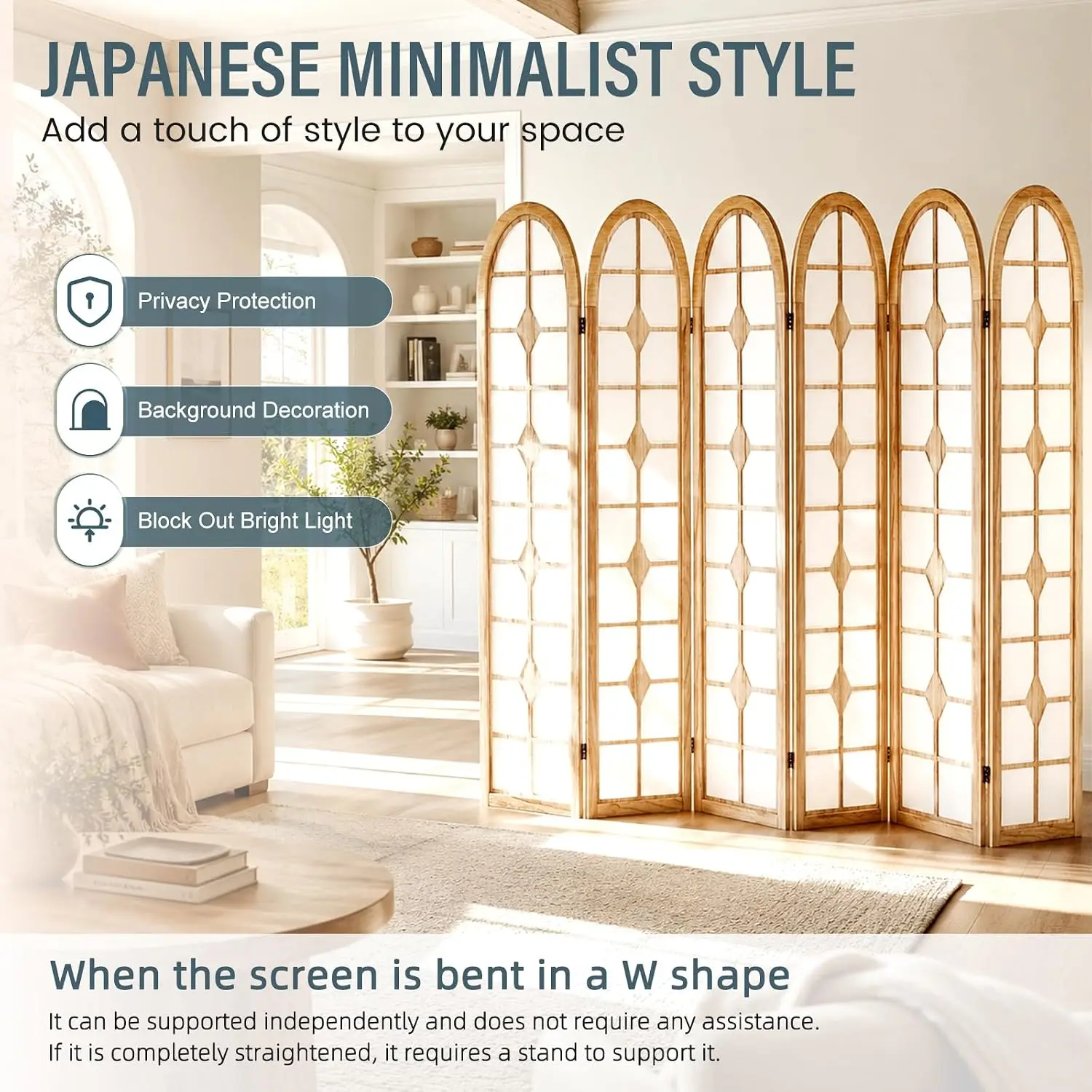 6 Panel Shoji Room Divider, Wo - Shoji Screen Divider review and price