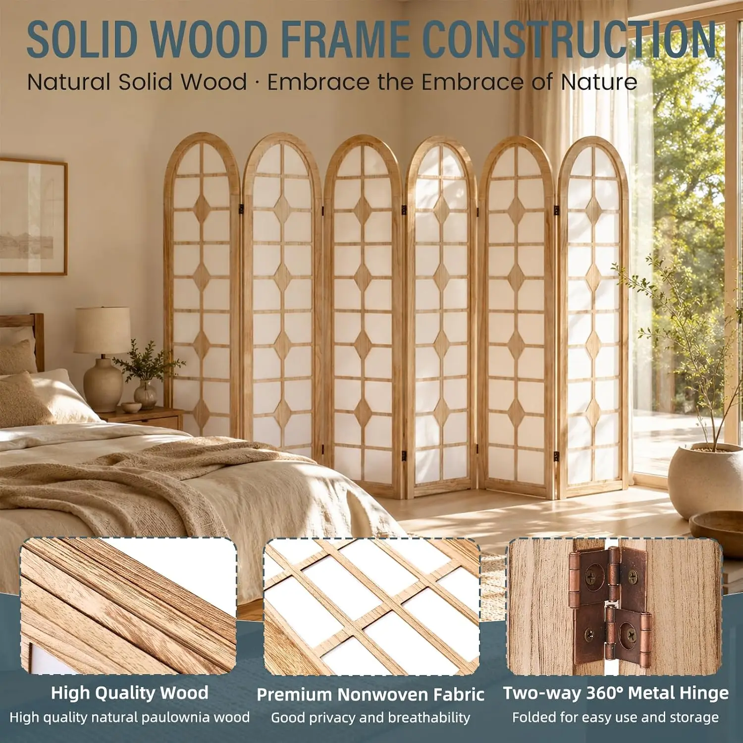 6 Panel Shoji Room Divider, Wo - Shoji Screen Divider review and price