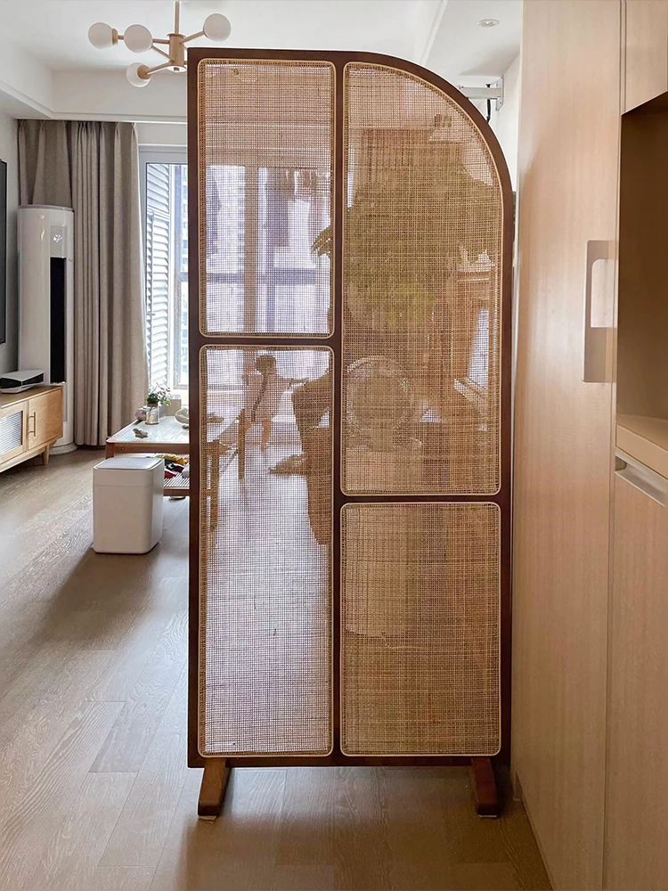 Retro Solid Wood Rattan Subare - Shoji Screen Divider review and price