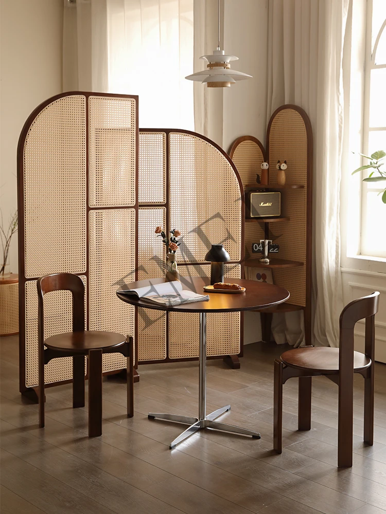 Retro Solid Wood Rattan Subare - Shoji Screen Divider review and price