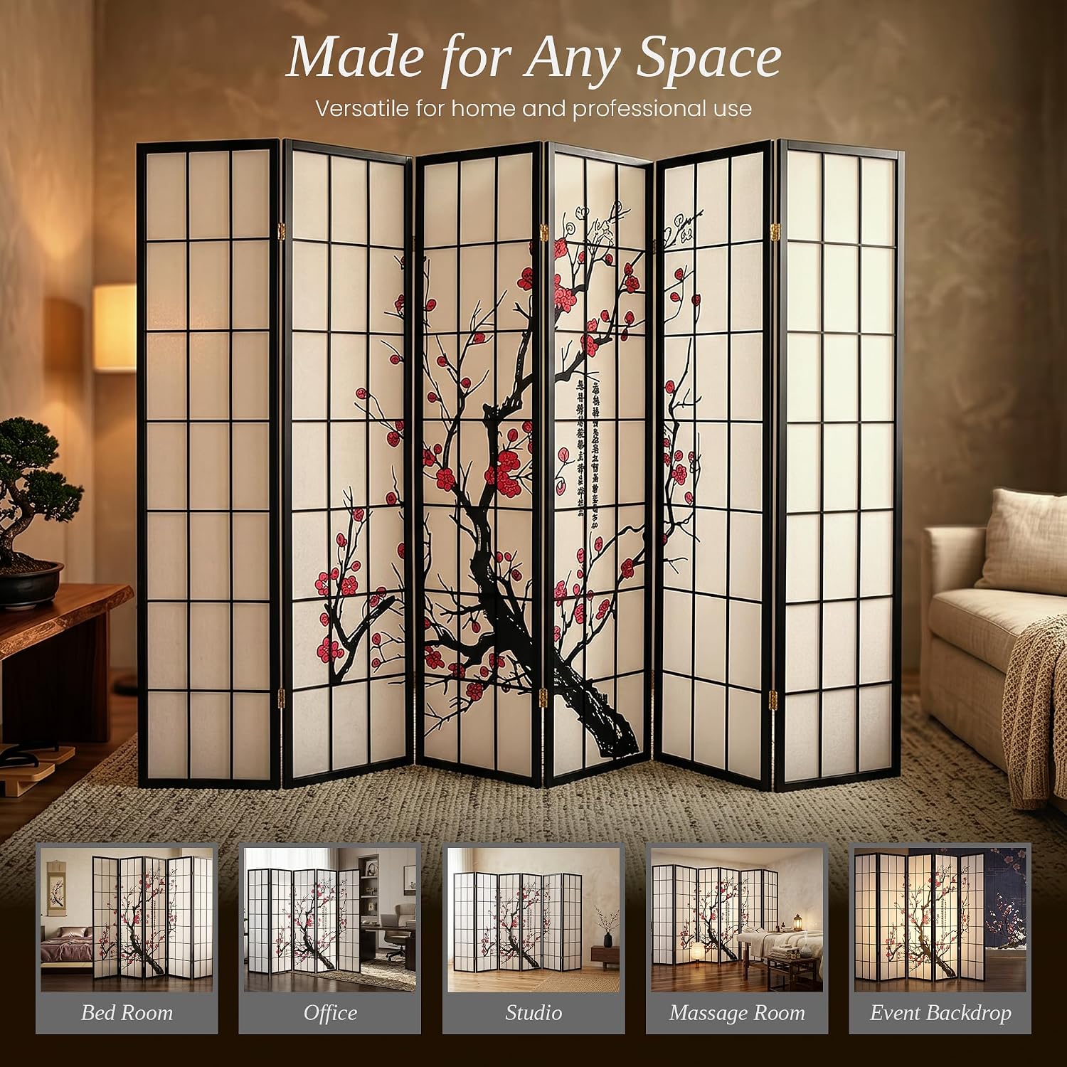 6-Panel Room Divider Shoji Sty - Shoji Screen Divider review and price
