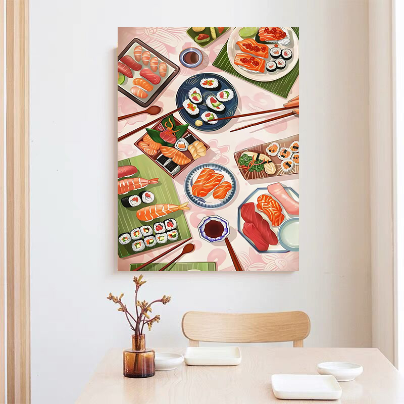 Sushi Salmon Poster Prints Kit - Japanese Restaurant Lifestyle review and price