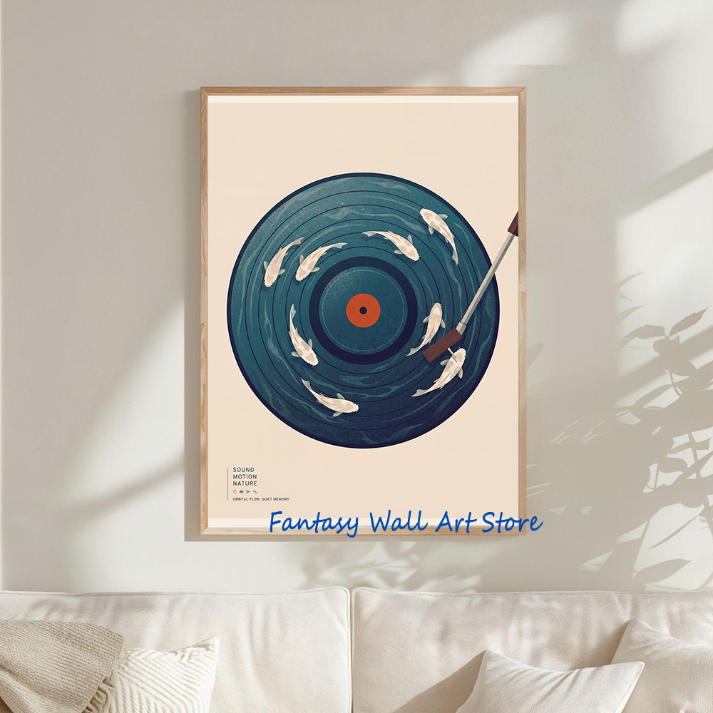 Retro Record Music Japanese Po - Japanese Living Lifestyle review and price