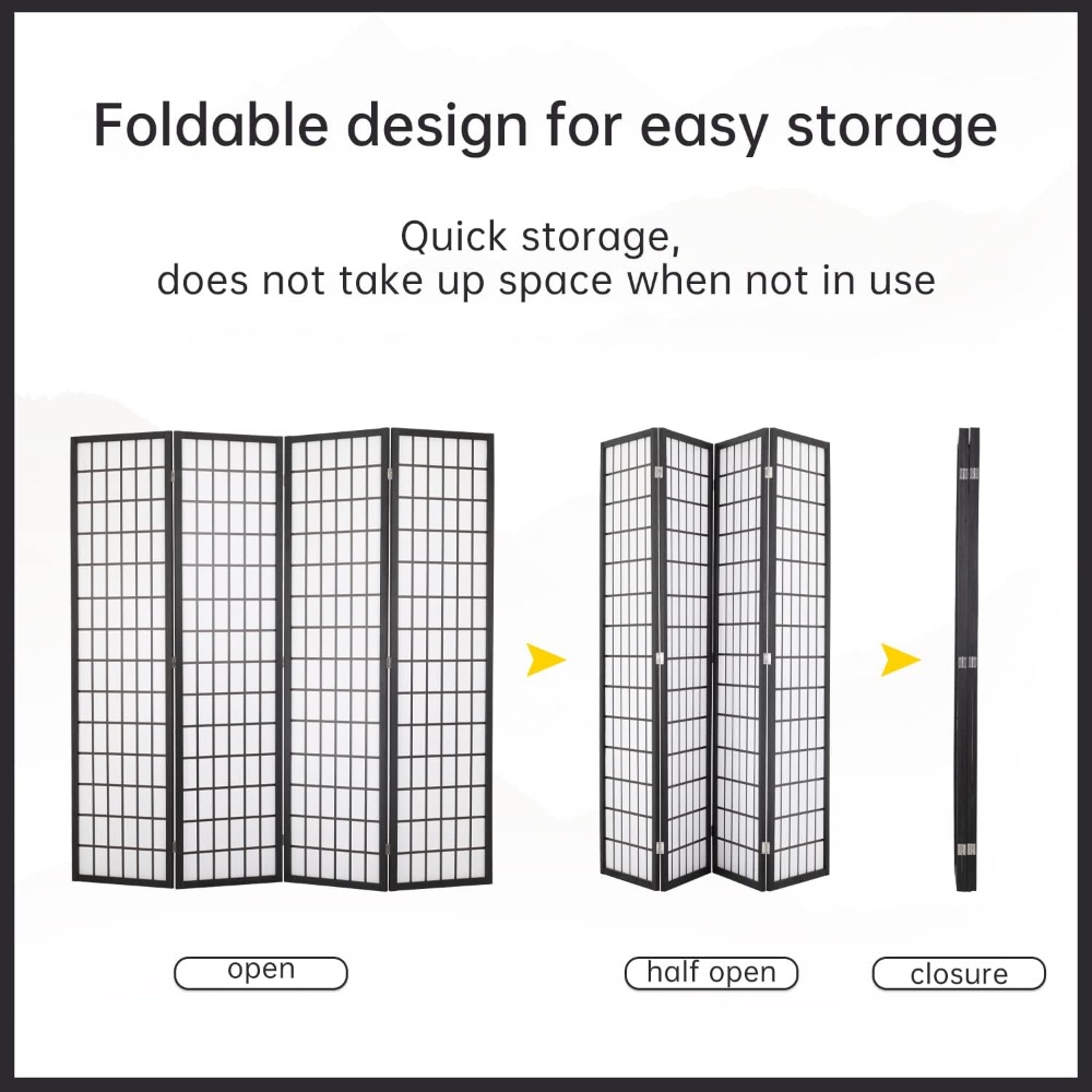4-Panel Shoji Room Divider, 6F - Shoji Screen Divider review and price