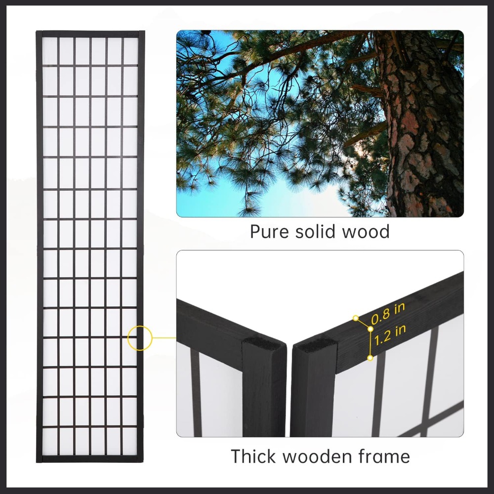 4-Panel Shoji Room Divider, 6F - Shoji Screen Divider review and price